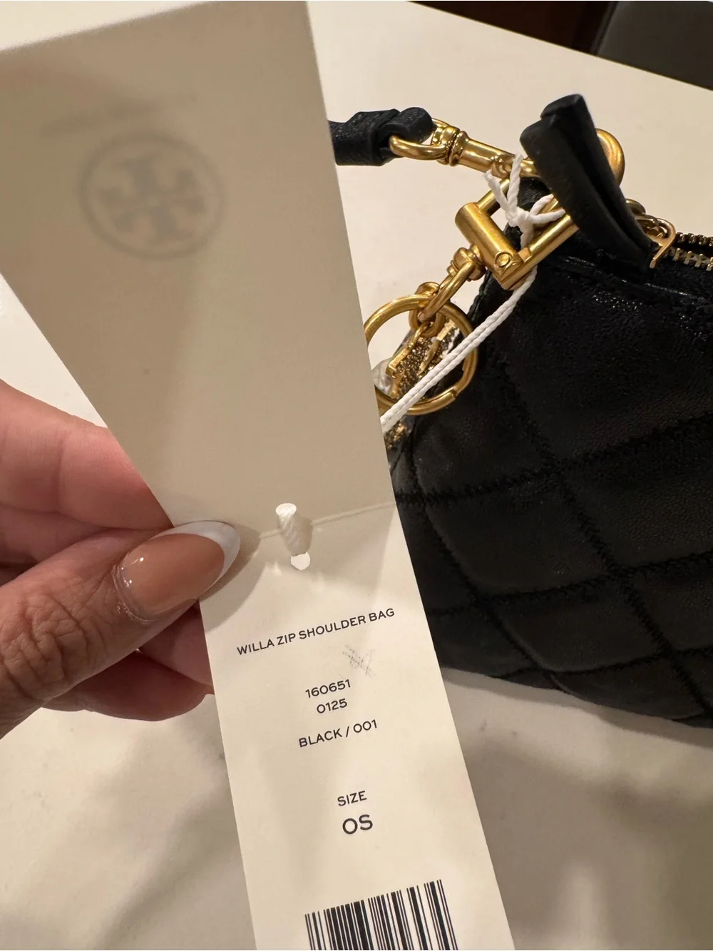 Tory Burch Black Quilted Leather Chain Strap Crossbody